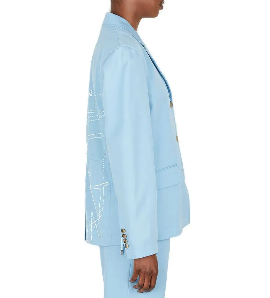 JW Anderson Logo Printed Drawstring Blazer