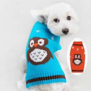 Knitted Dog Coat Pet Clothing Owl Pet Sweater