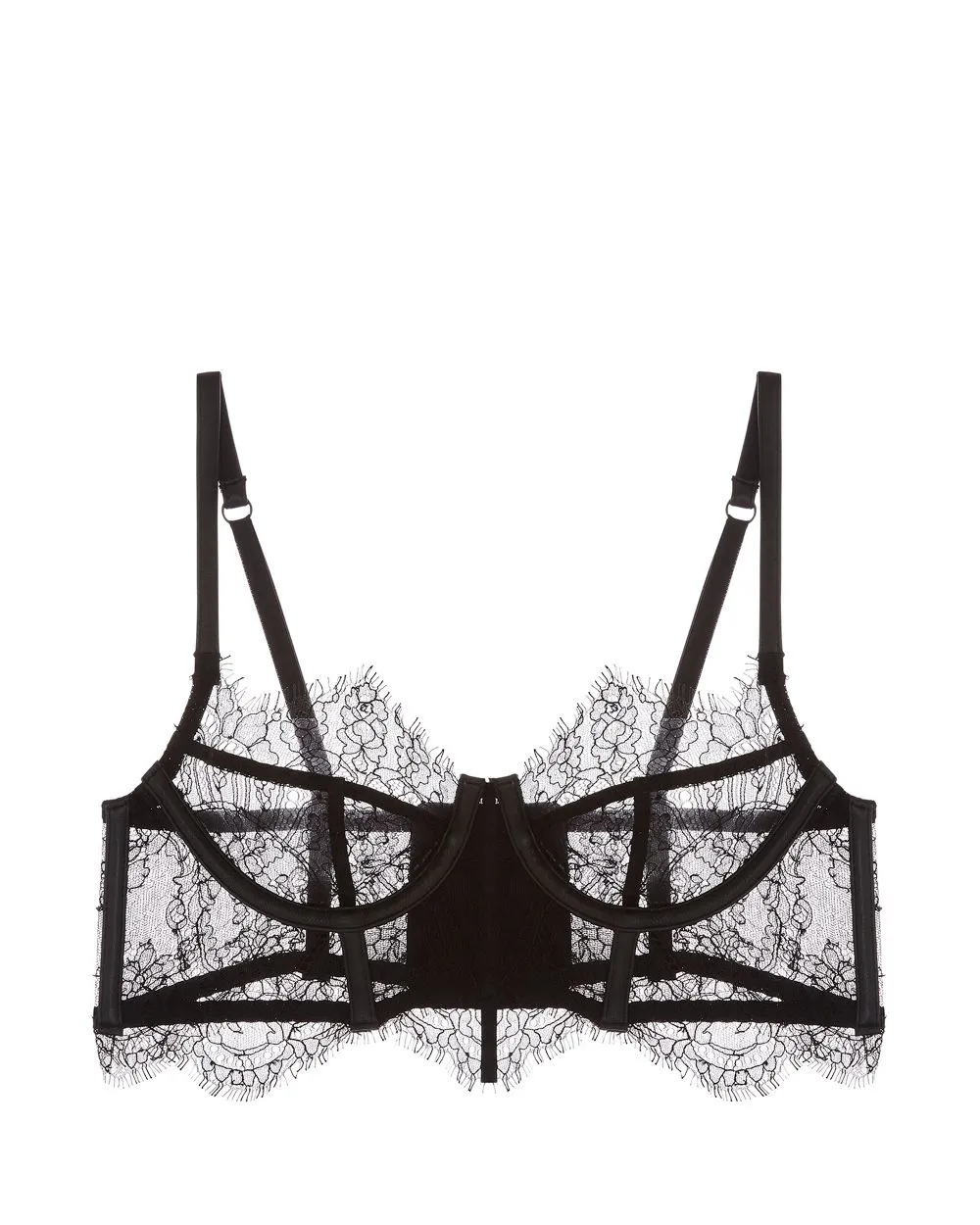 Leather and Lace Longline Bra