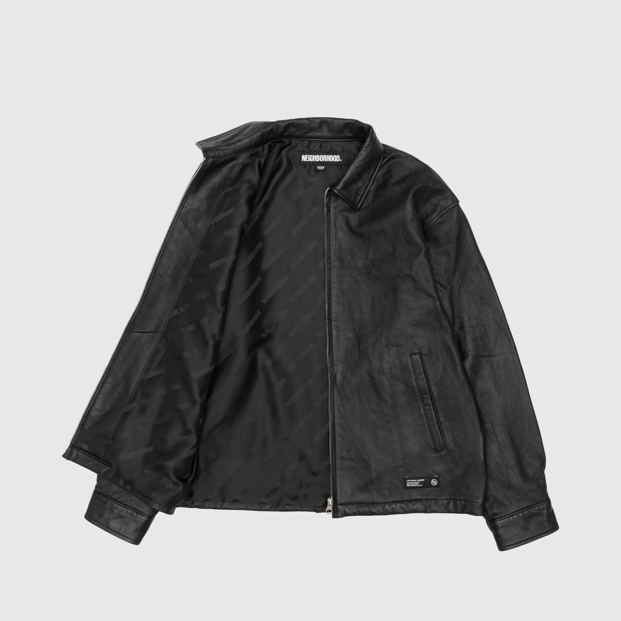 LEATHER ZIP WORK JACKET