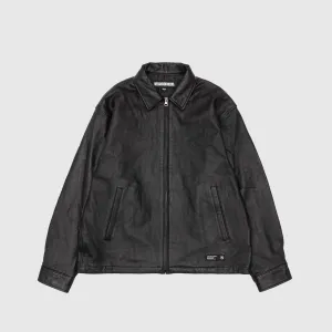LEATHER ZIP WORK JACKET