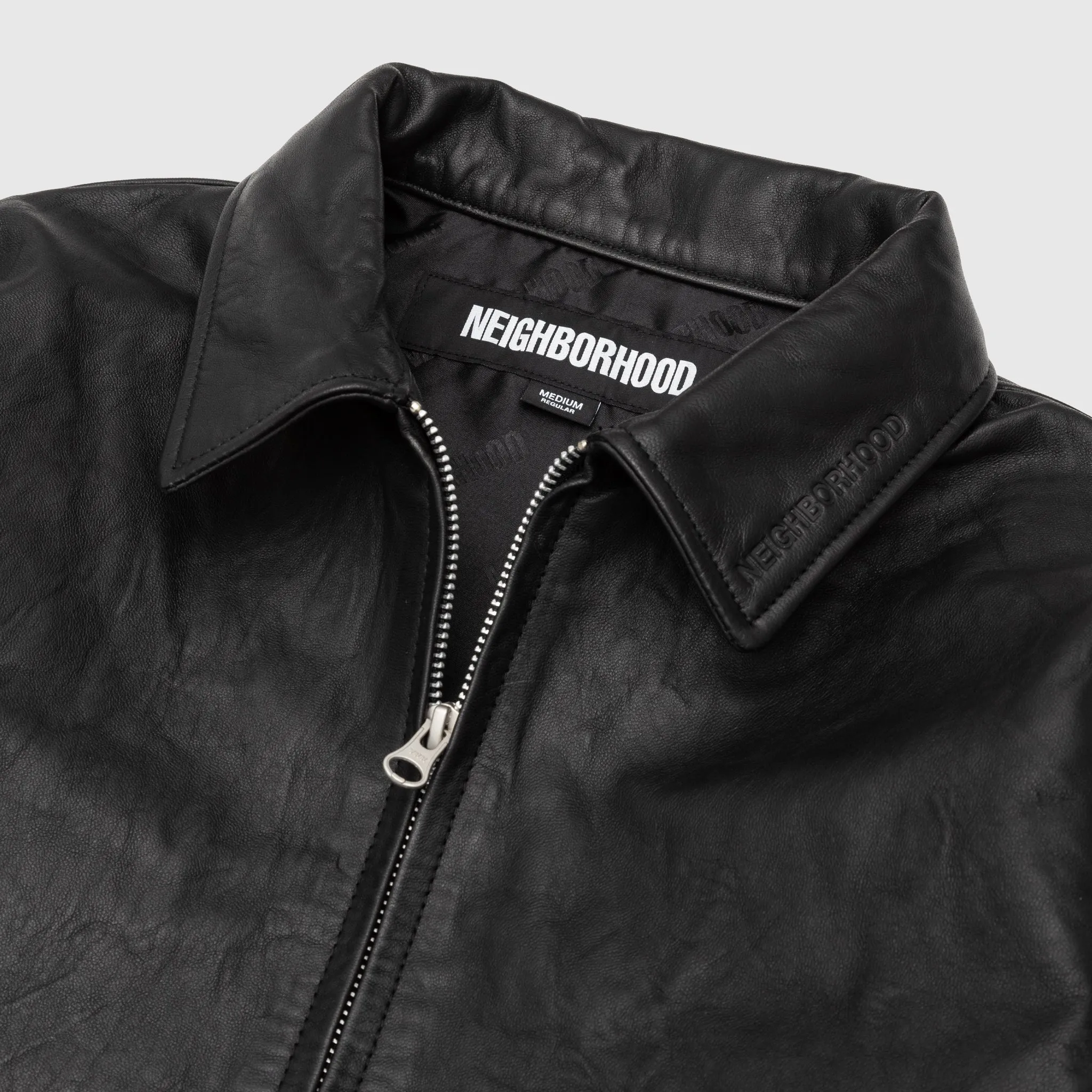 LEATHER ZIP WORK JACKET