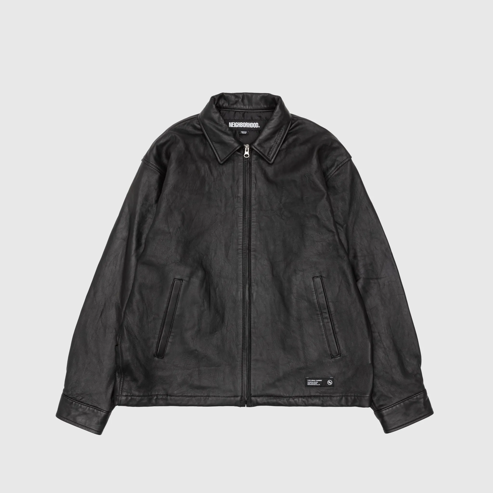 LEATHER ZIP WORK JACKET