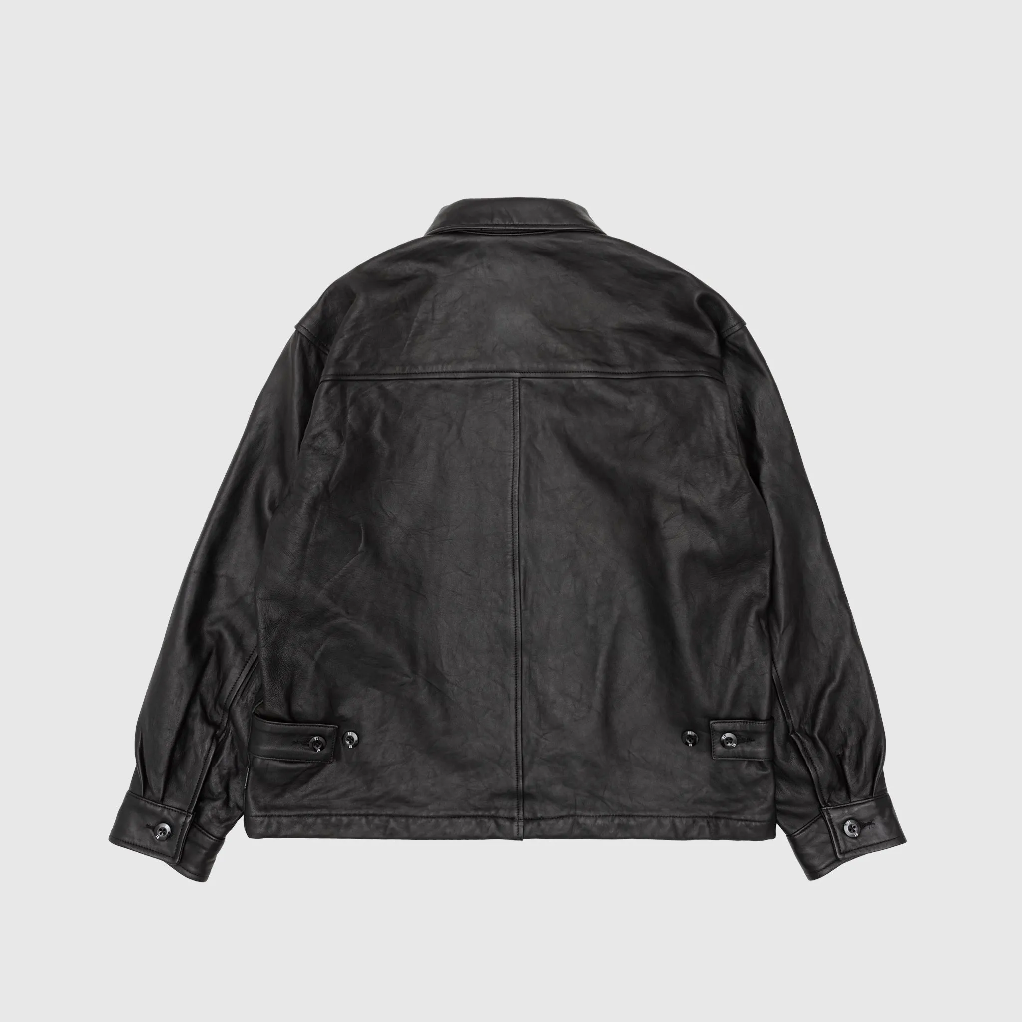 LEATHER ZIP WORK JACKET