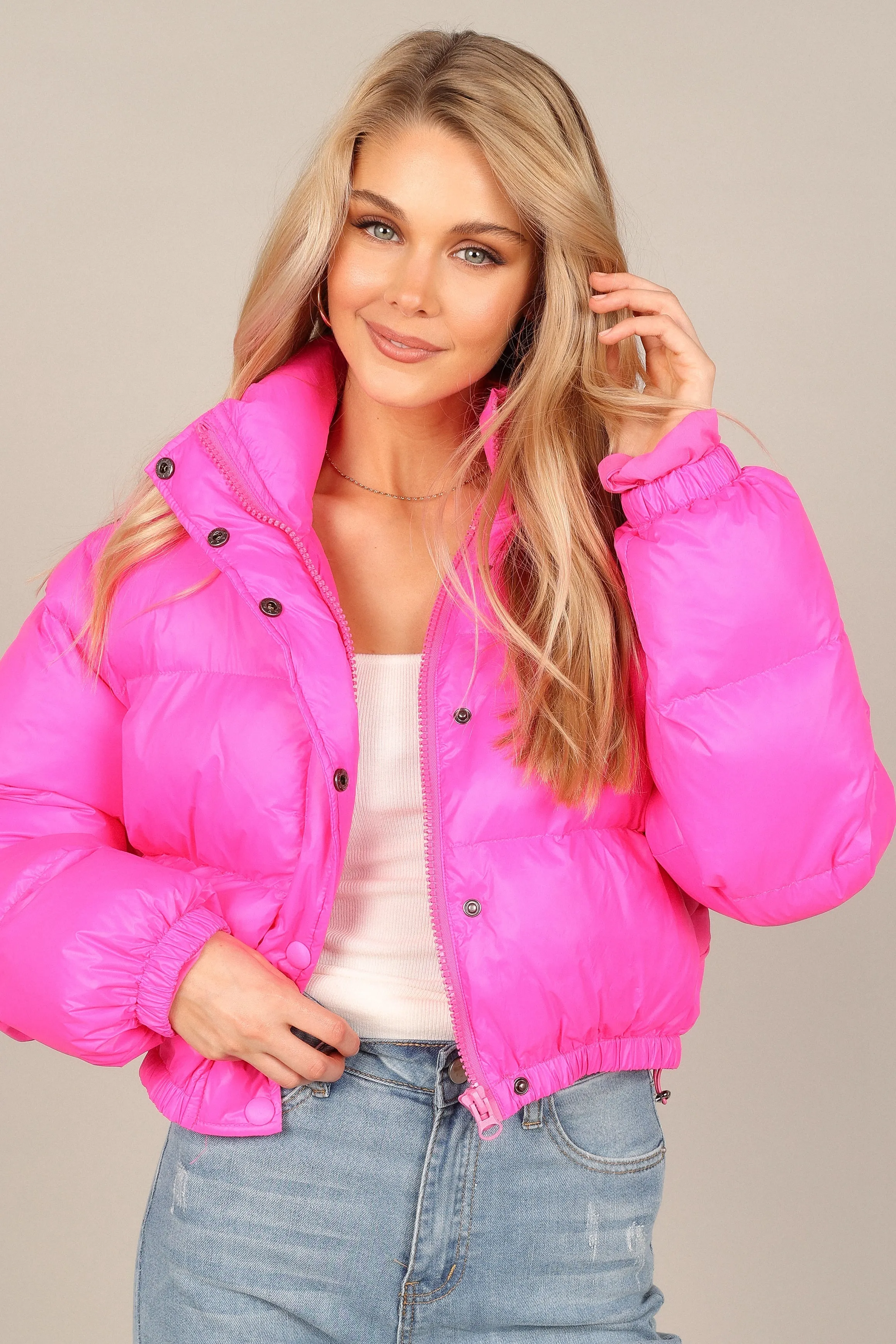 Lizzy Puffer Jacket - Hot Pink