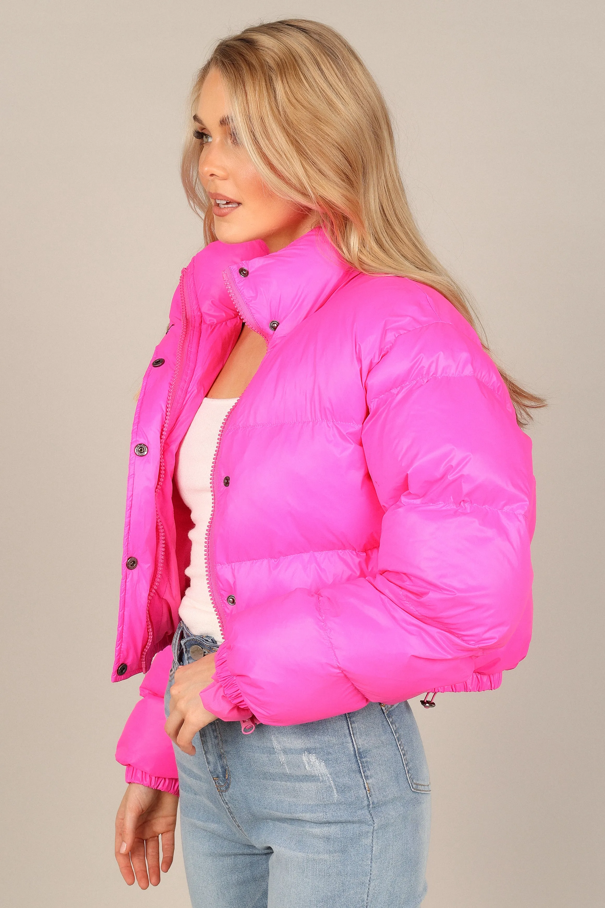 Lizzy Puffer Jacket - Hot Pink