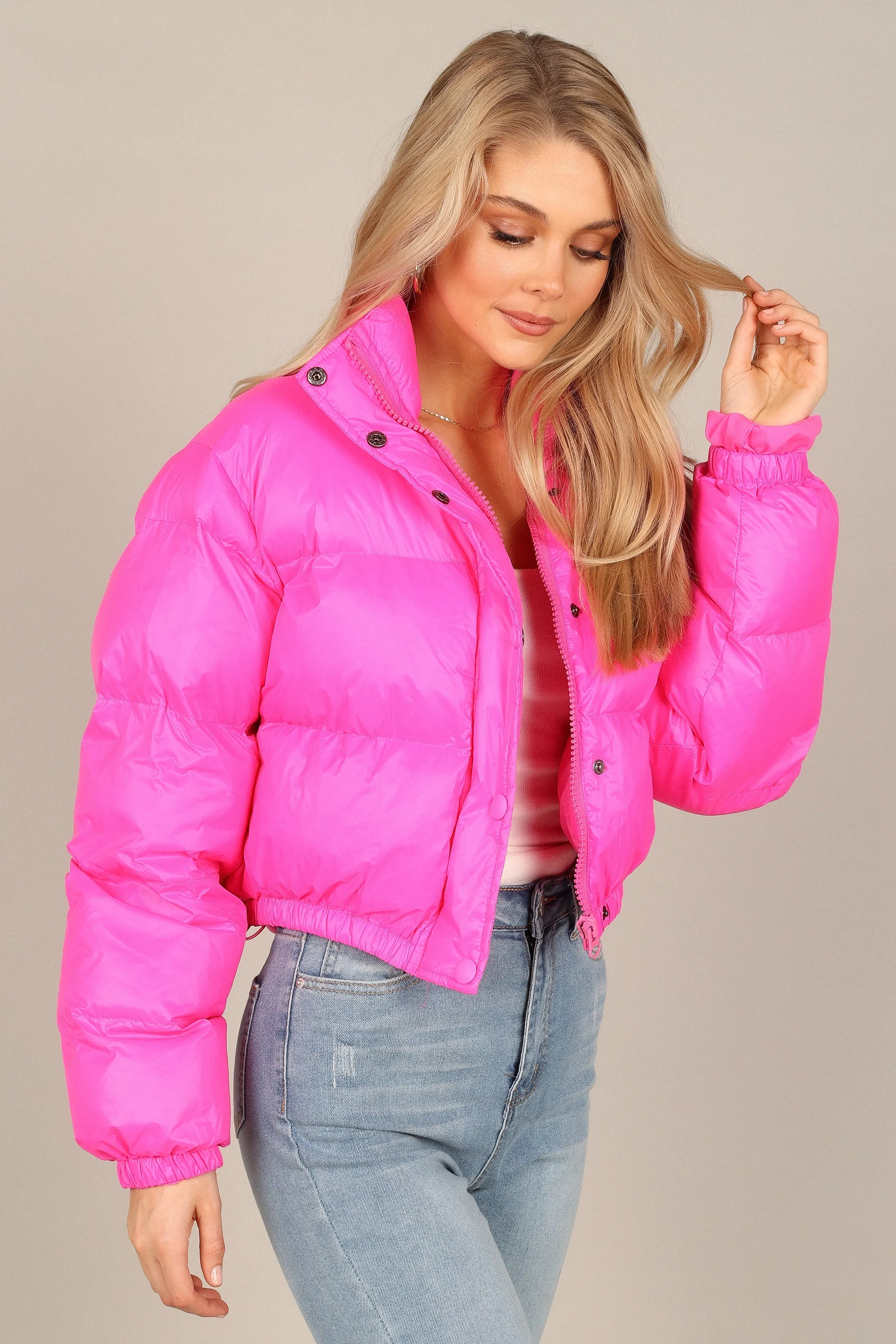 Lizzy Puffer Jacket - Hot Pink