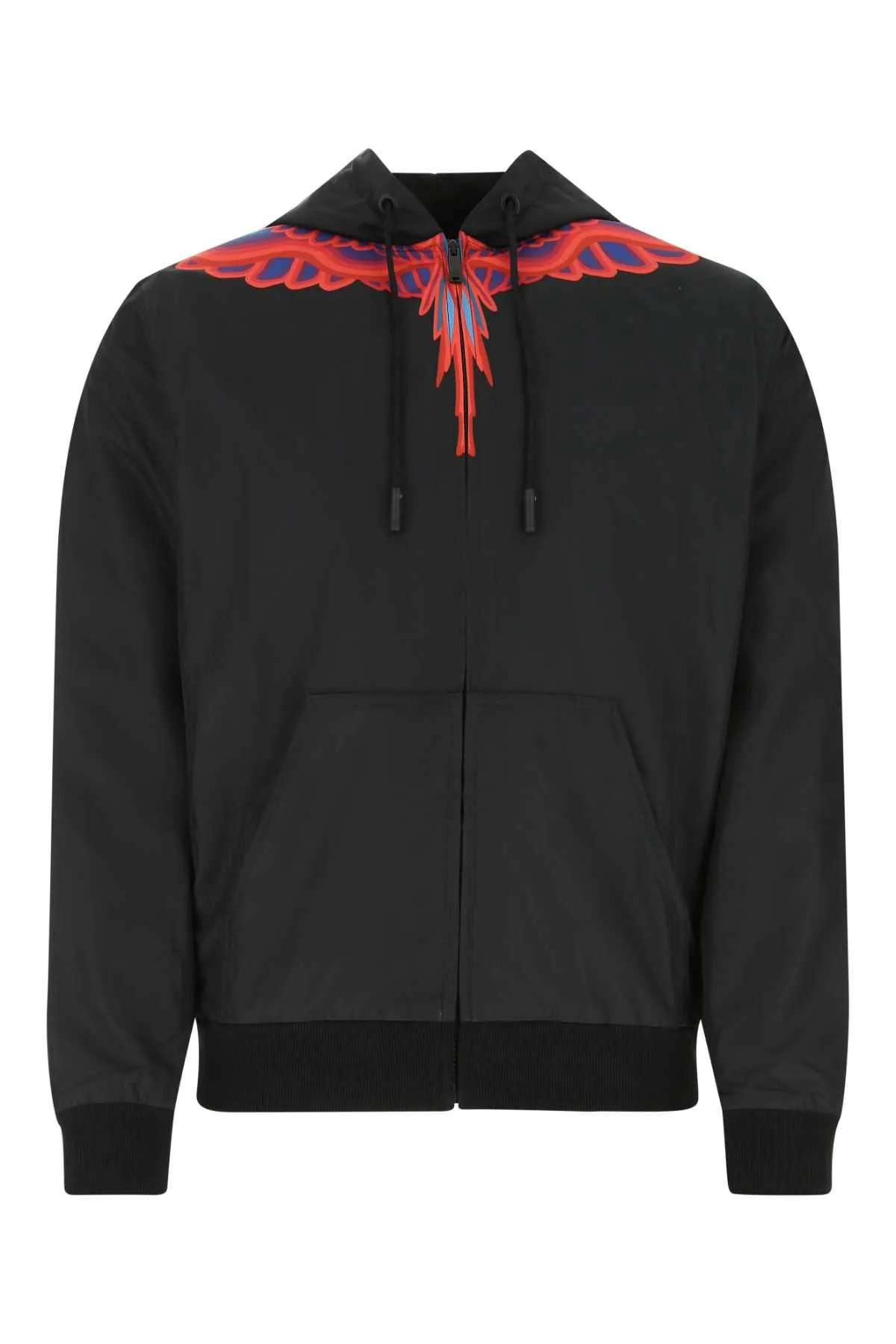 Marcelo Burlon County Of Milan Curved Wings Printed Zipped Jacket