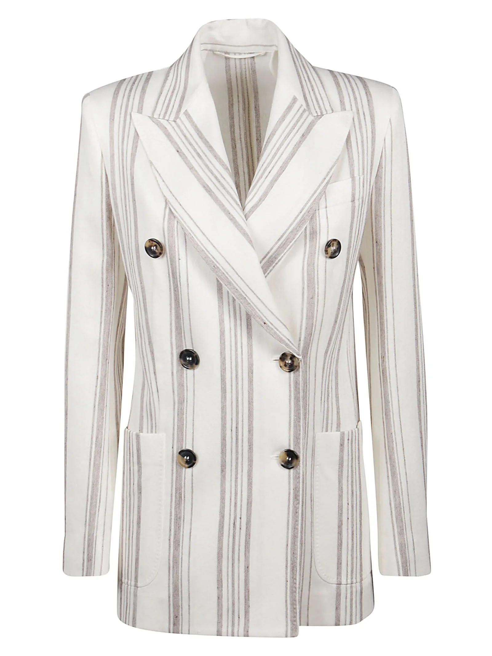 Max Mara Striped Double-Breasted Jacket