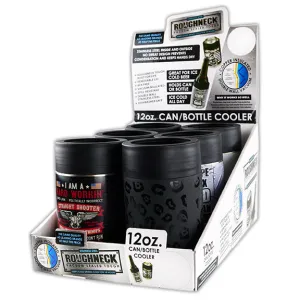 Metal Insulated 12 Oz Can Cooler - 6 Pieces Per Retail Ready Display 22269