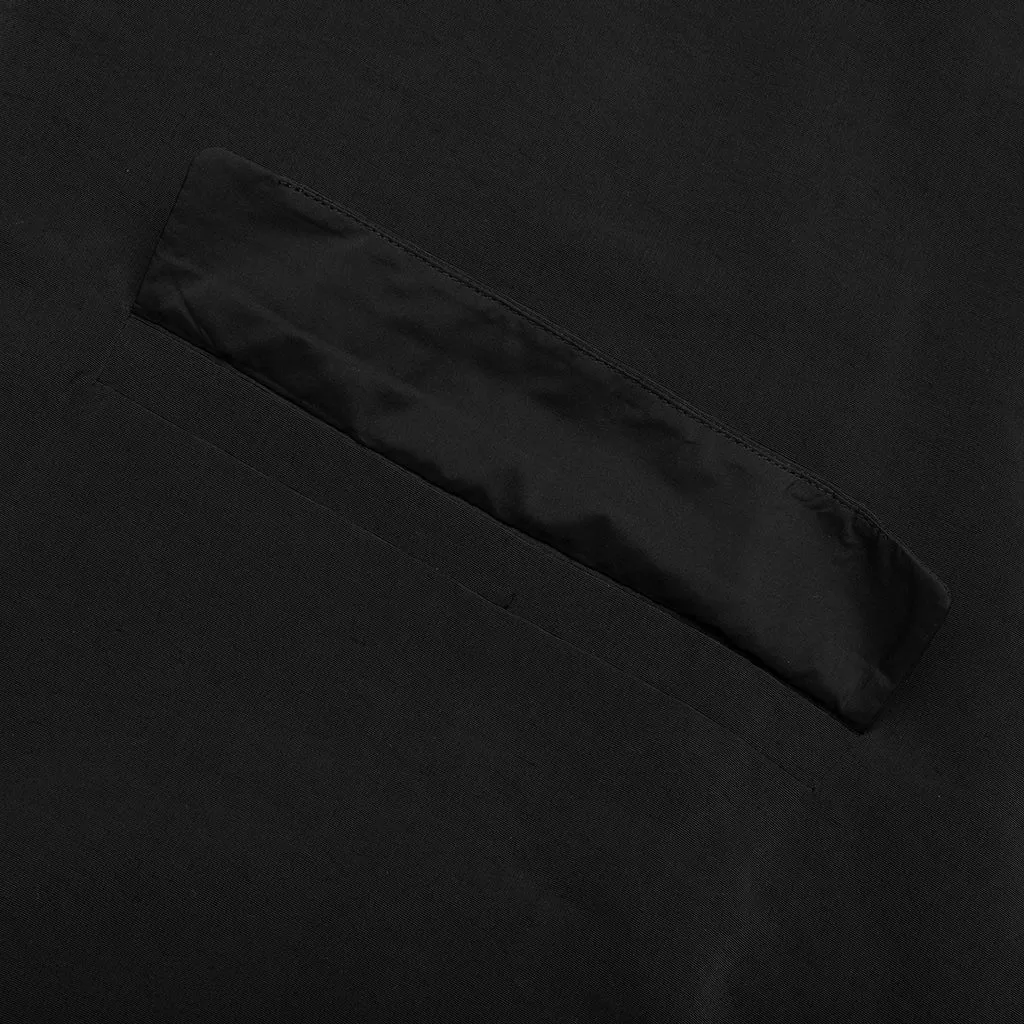 Military Nylon Hooded Anorak - Black