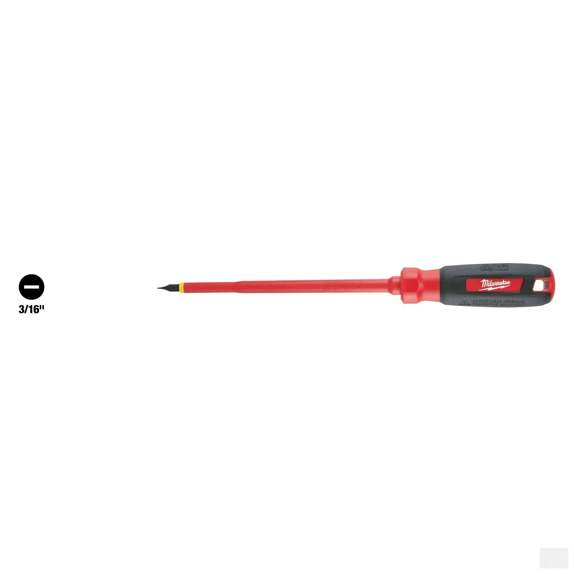 Milwaukee 3/16" Cabinet - 6" 1000V Insulated Screwdriver (48-22-2232)