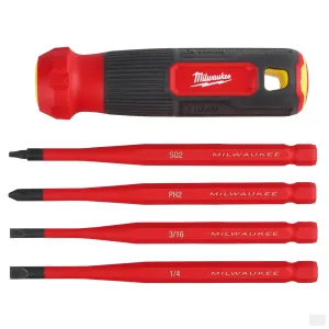 Milwaukee 4-in-1 1000V Insulated Slim Tip Multi-Bit Screwdriver (48-22-2216)