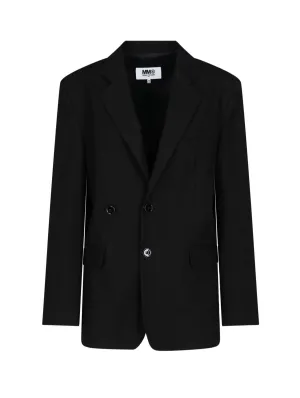 MM6 Maison Margiela Single-Breasted Long-Sleeved Blazer