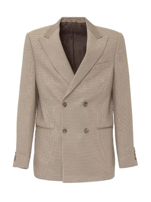 Nanushka Malvin Double-Breasted Houndstooth Jacket