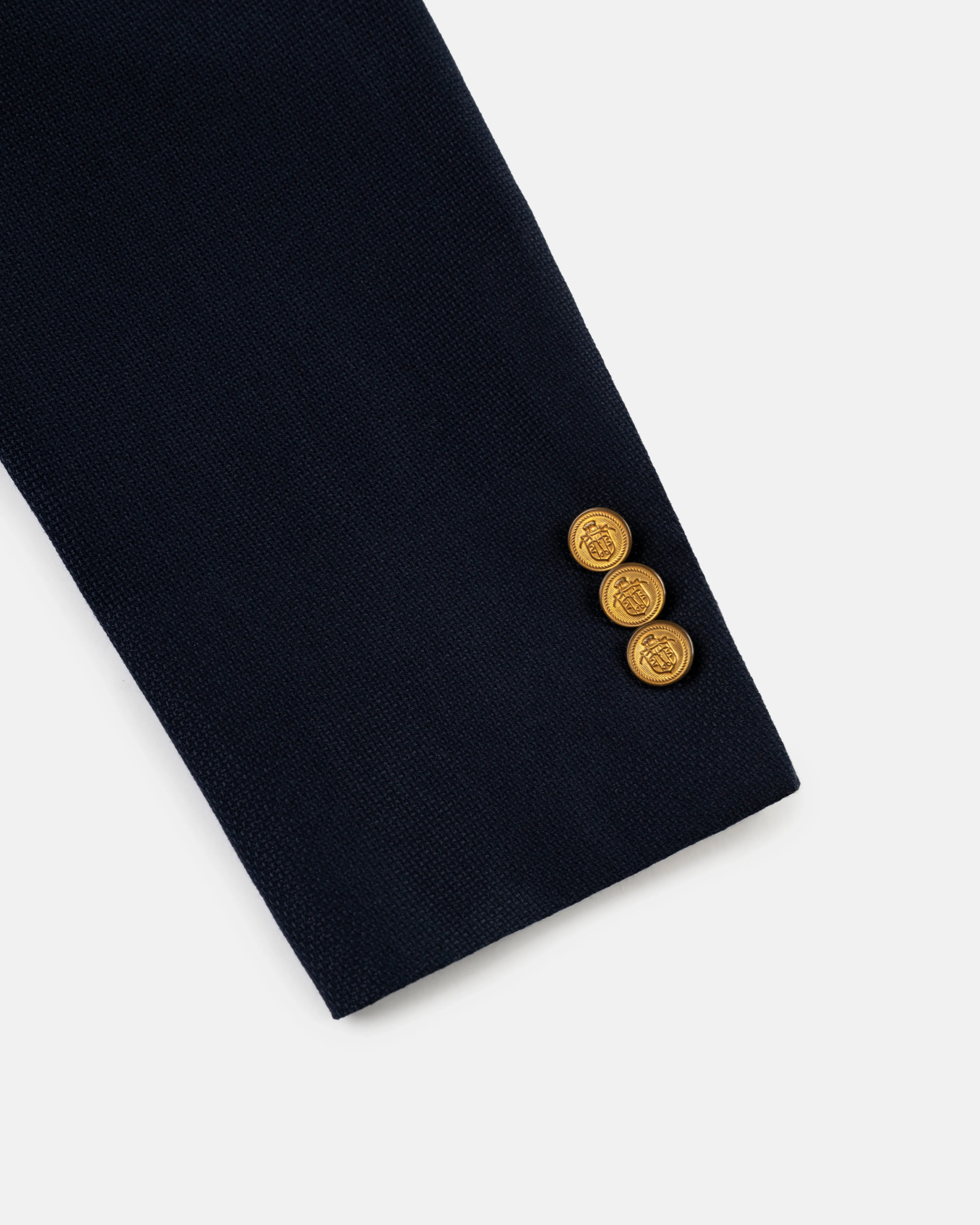 NAVY COTTON/WOOL OPEN HOPSACK BLAZER