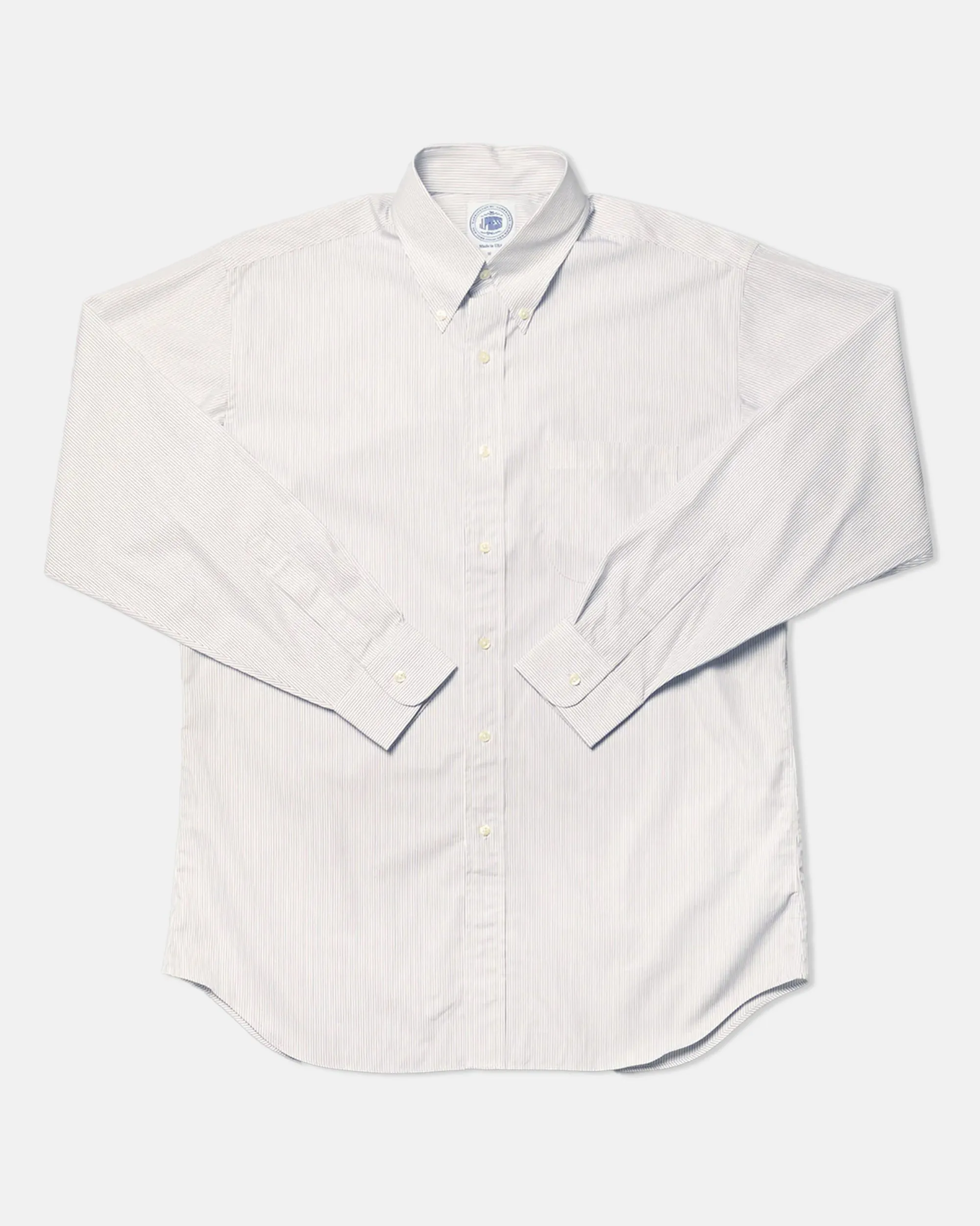 NAVY PENCIL STRIPE DRESS SHIRT