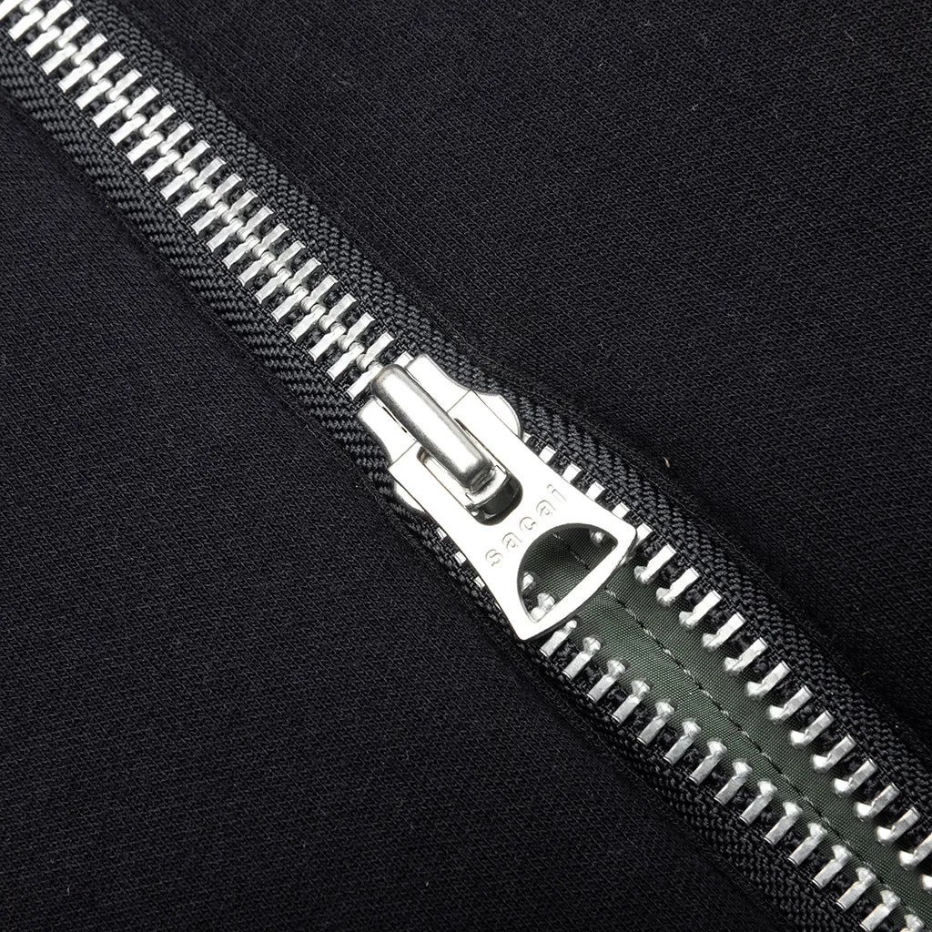 Nylon Twill X Sponge Sweat Hoodie - Navy/Khaki
