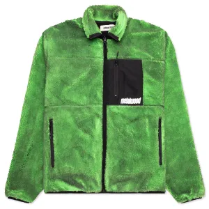 Painted Sherpa Fleece Jacket - Green
