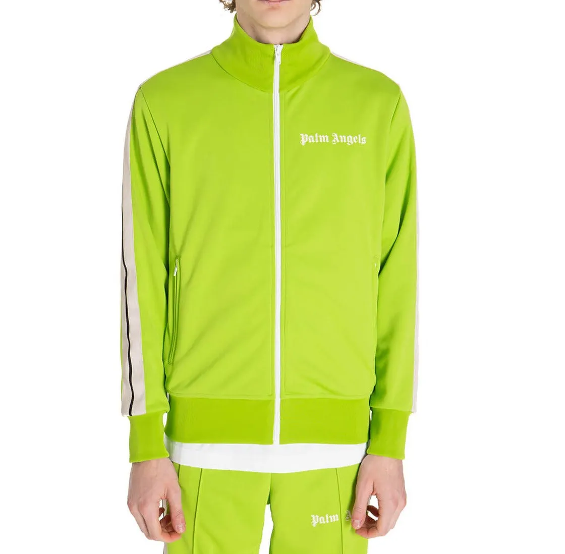 Palm Angels Logo Printed Zipped Track Jacket