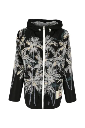 Palm Angels Palm Tree Print Zipped Jacket