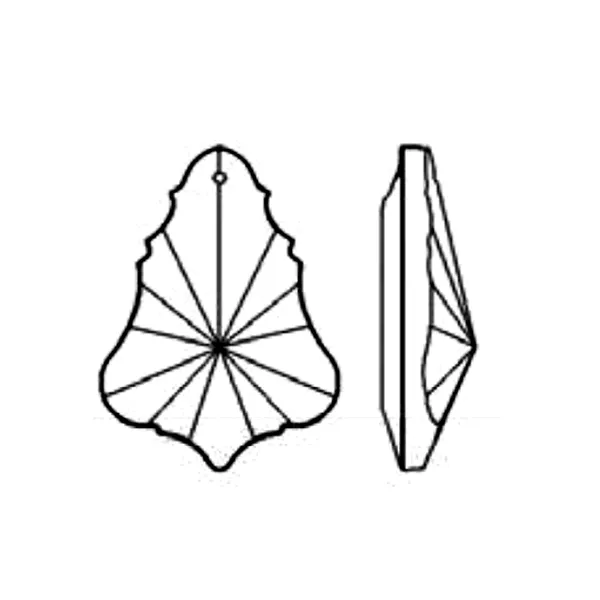 Pendeloque Crystal 2 inches Clear Prism with One Hole on Top