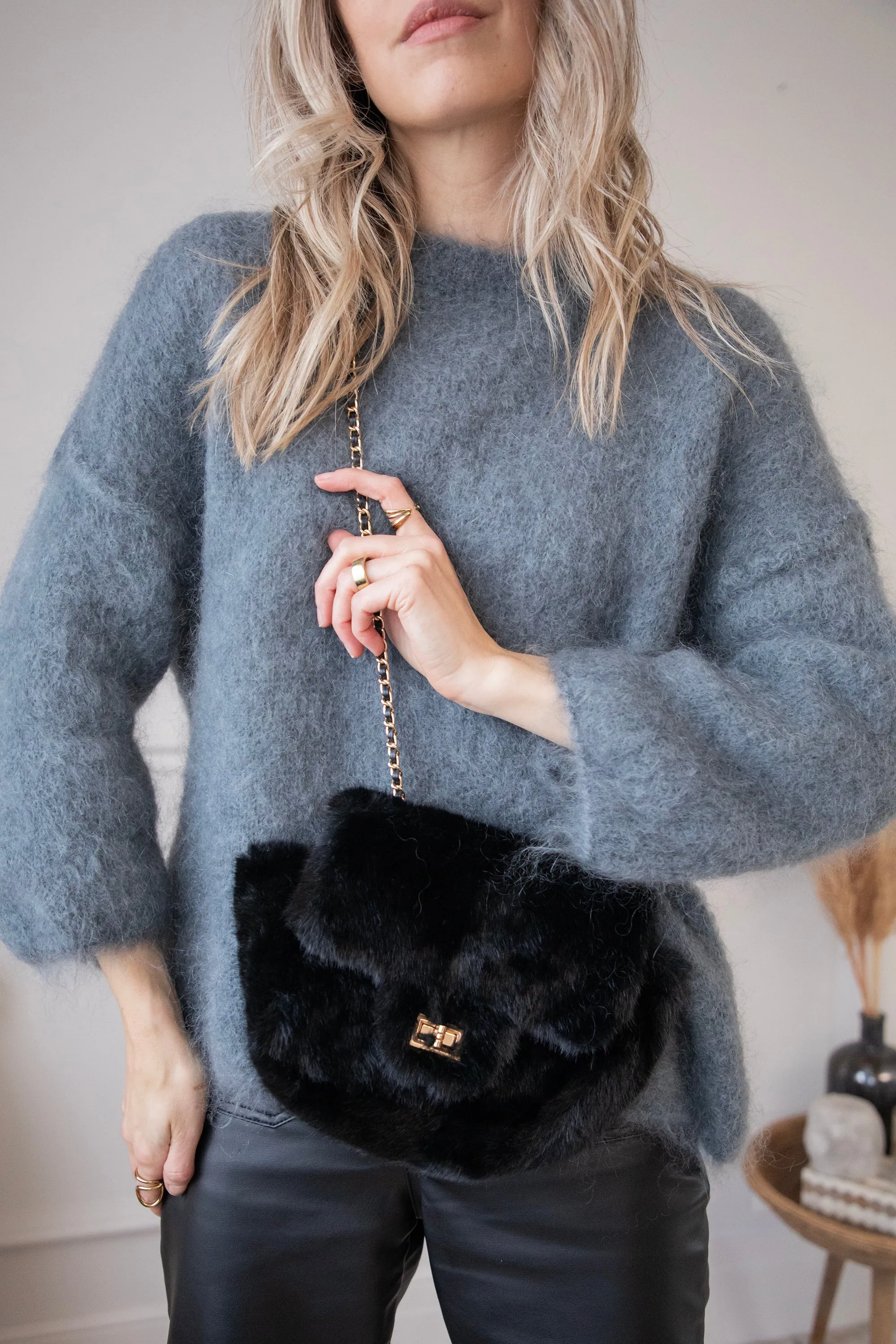 Petit Fur Black - Handtas