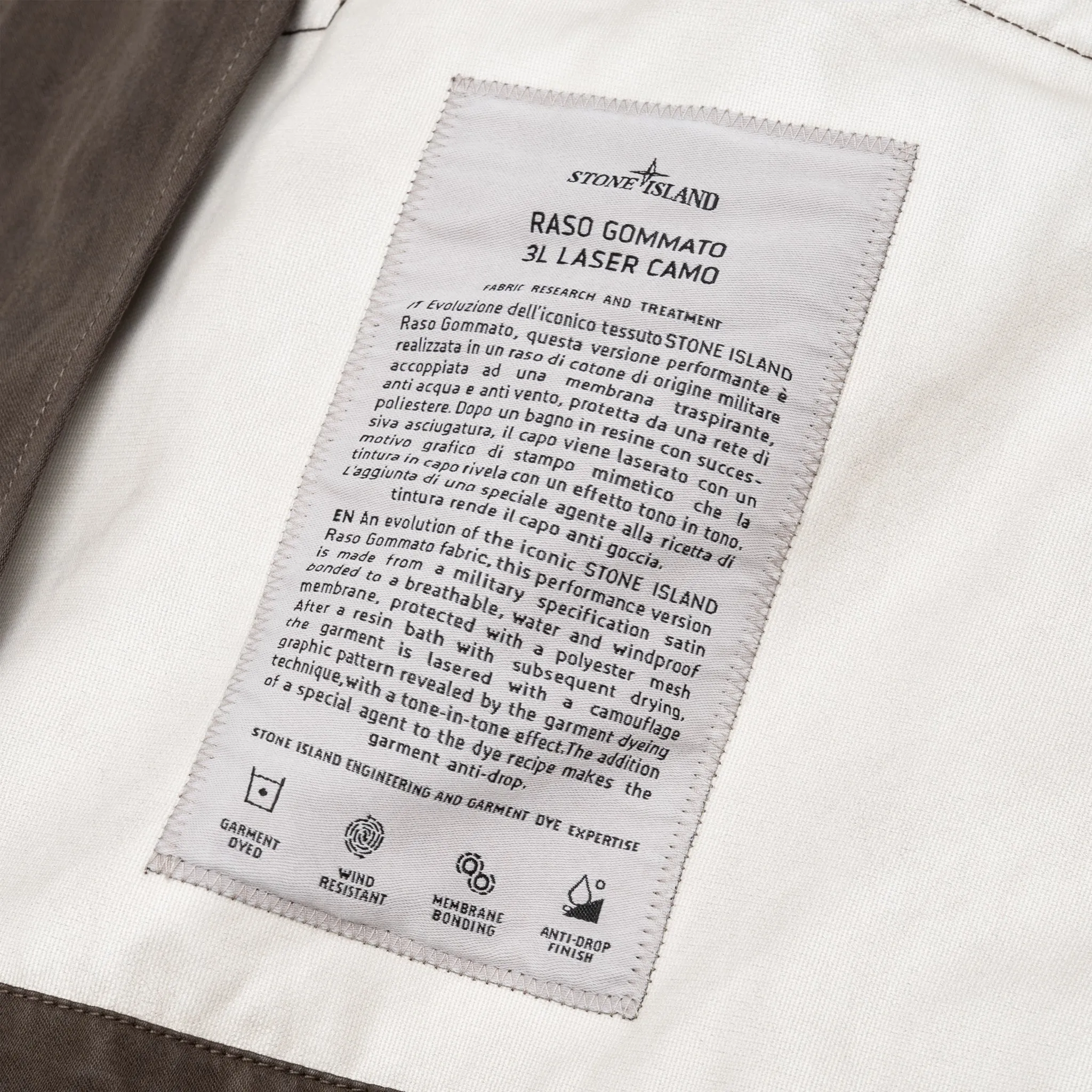 RASO GOMMATO 3L LASER CAMO FIELD JACKET