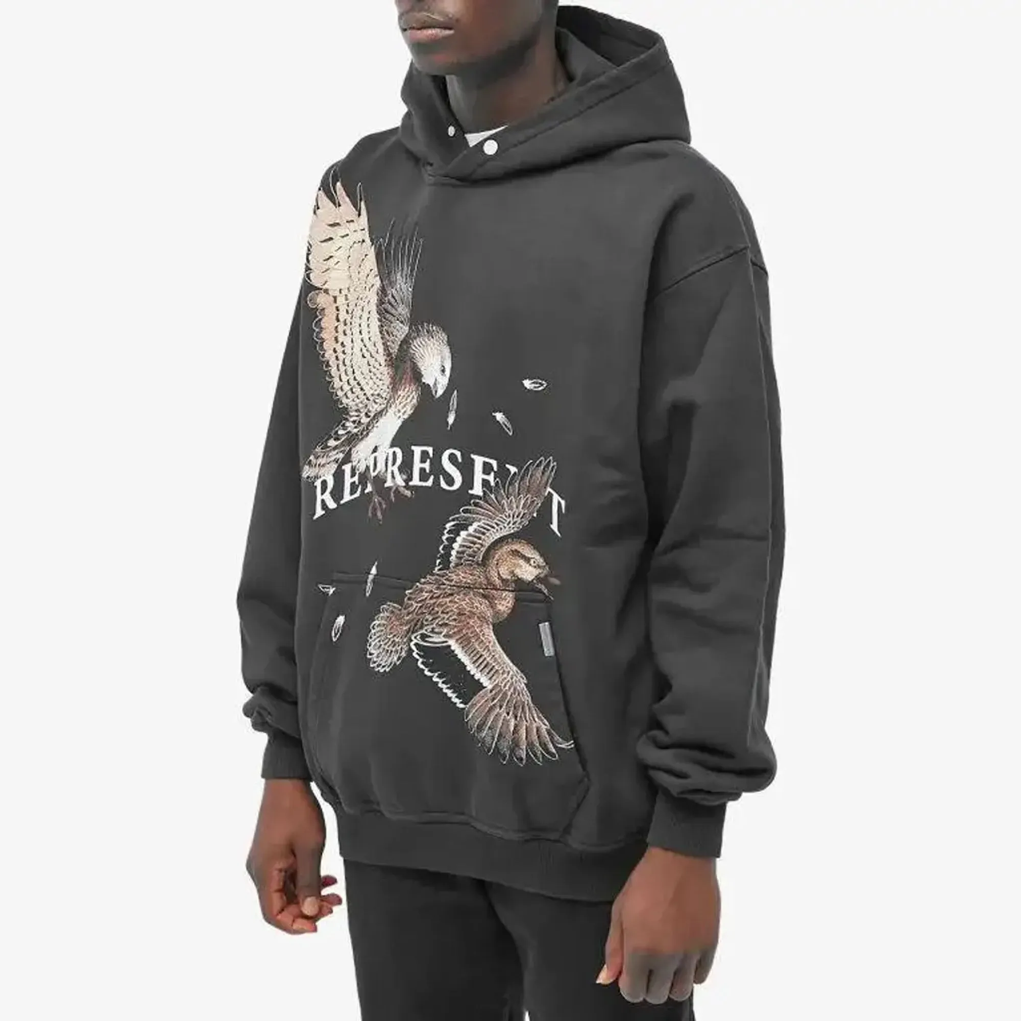 Represent | BIRDS OF PREY HOODIE  { OFF BLACK