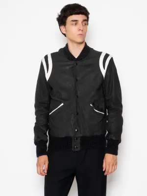 Reversible Varsity Bomber Jacket Black / Green