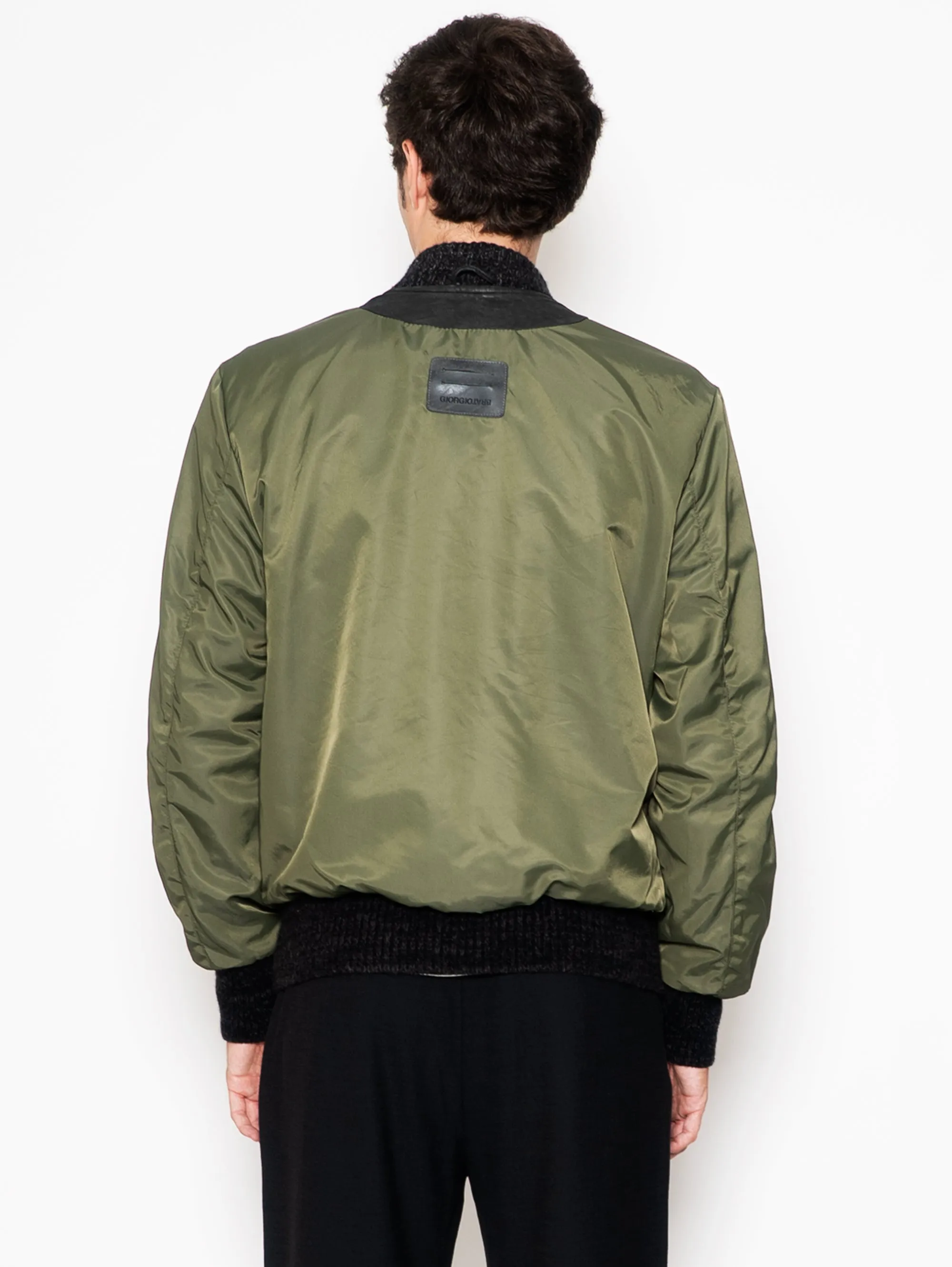 Reversible Varsity Bomber Jacket Black / Green