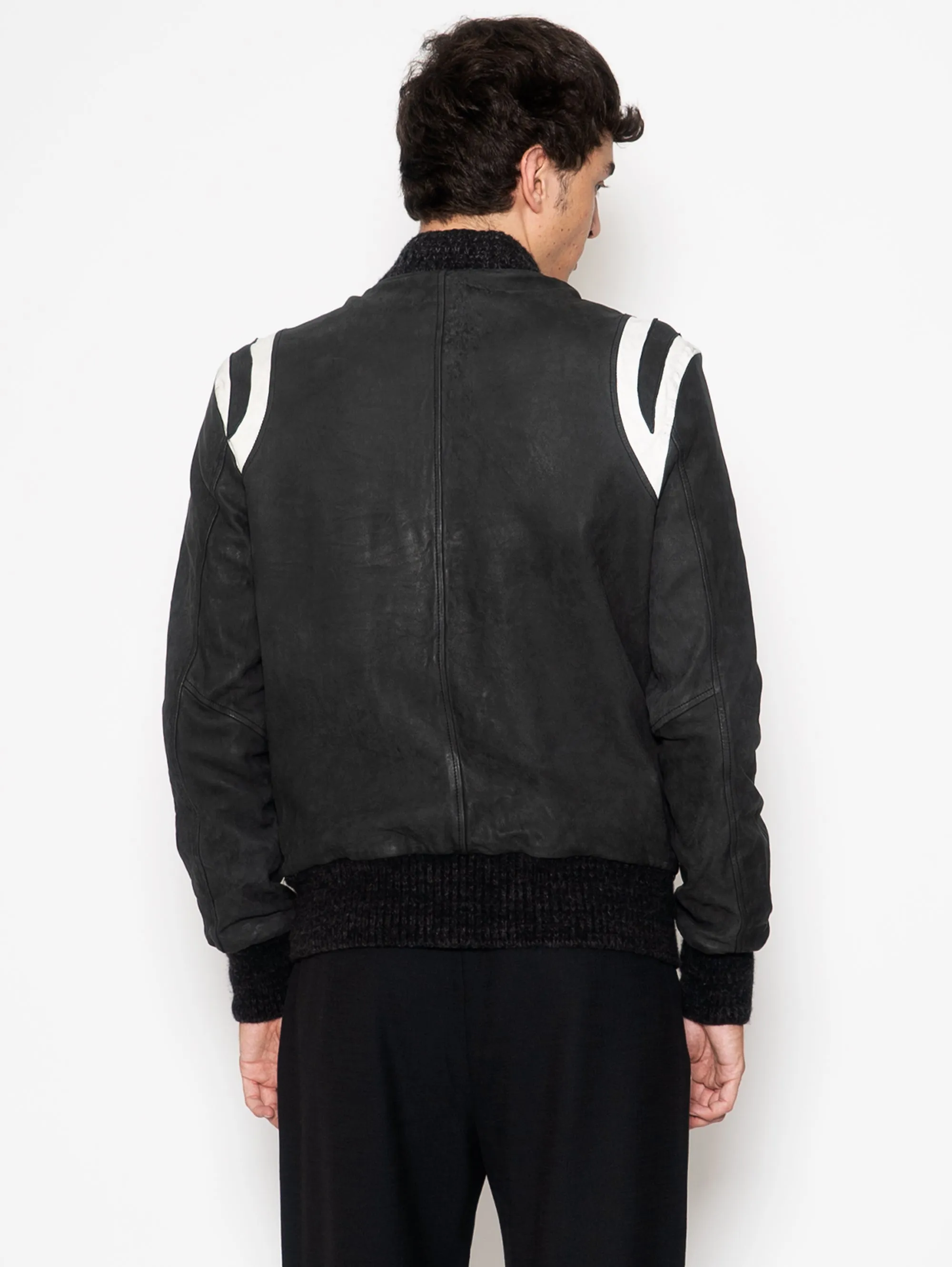 Reversible Varsity Bomber Jacket Black / Green