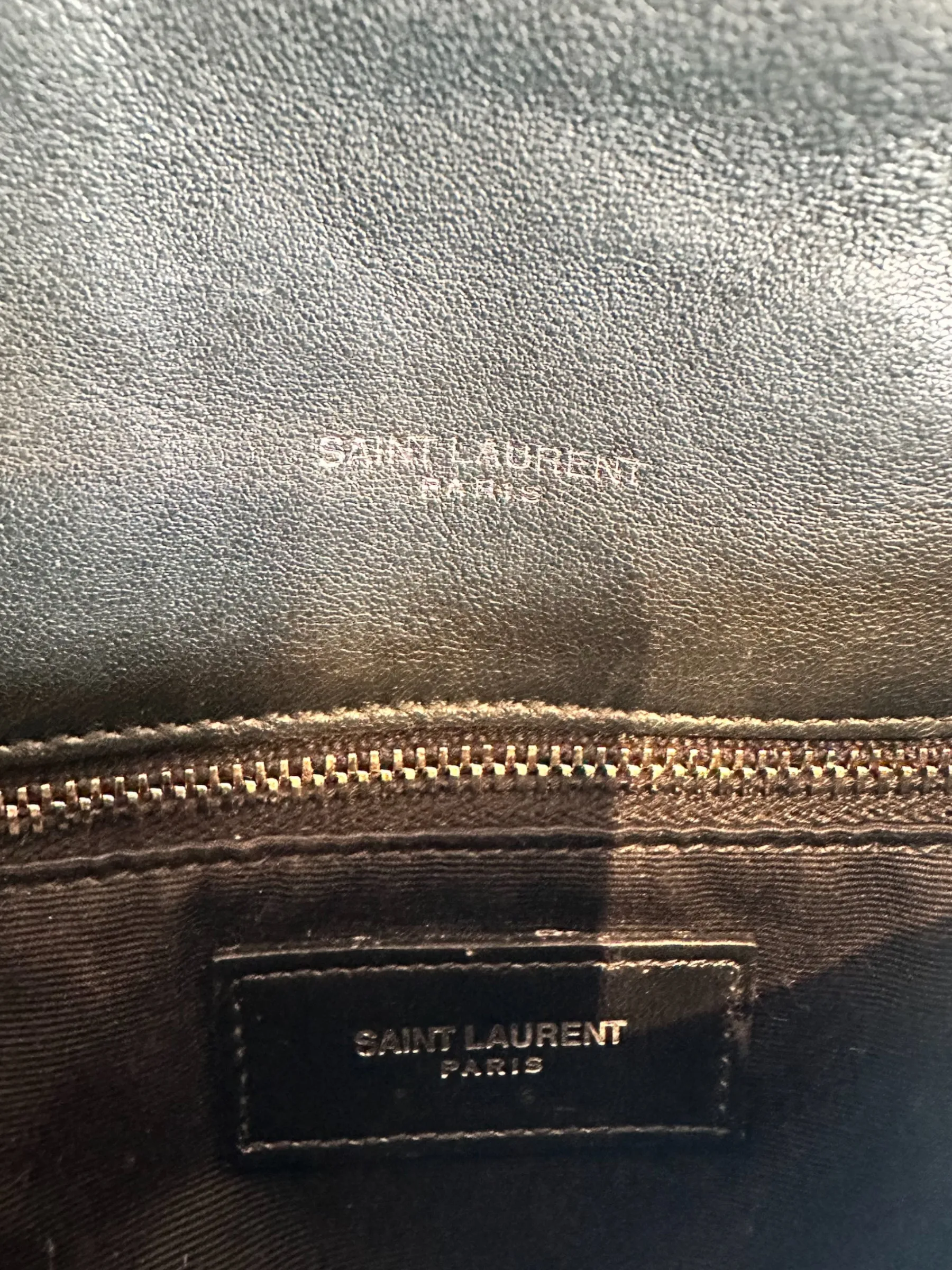 Saint Laurent Black Lambskin Leather Toy Puffer Crossbody