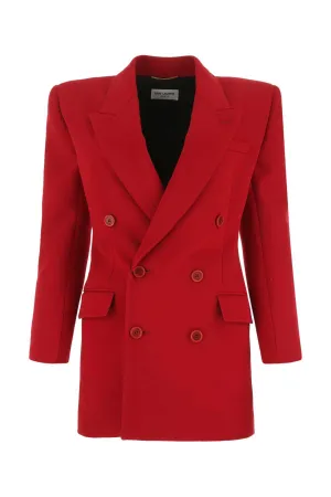 Saint Laurent Double-Breasted Long-Sleeved Blazer