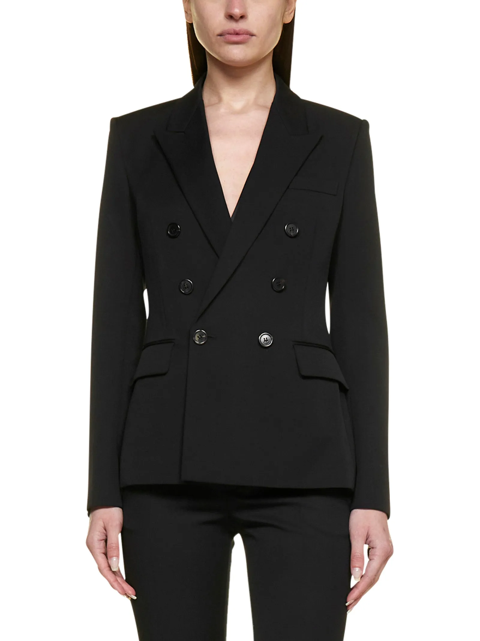 Saint Laurent Double-Breasted Long-Sleeved Blazer