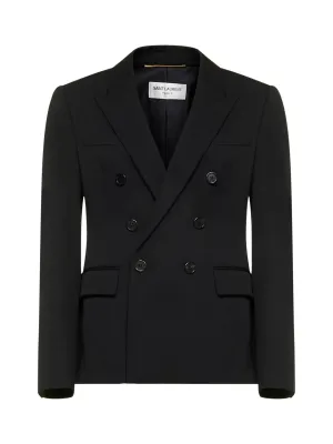 Saint Laurent Double-Breasted Long-Sleeved Blazer