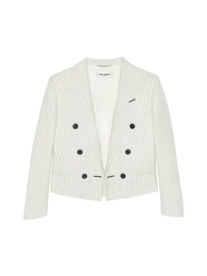 Saint Laurent Striped Double Breasted Jacket