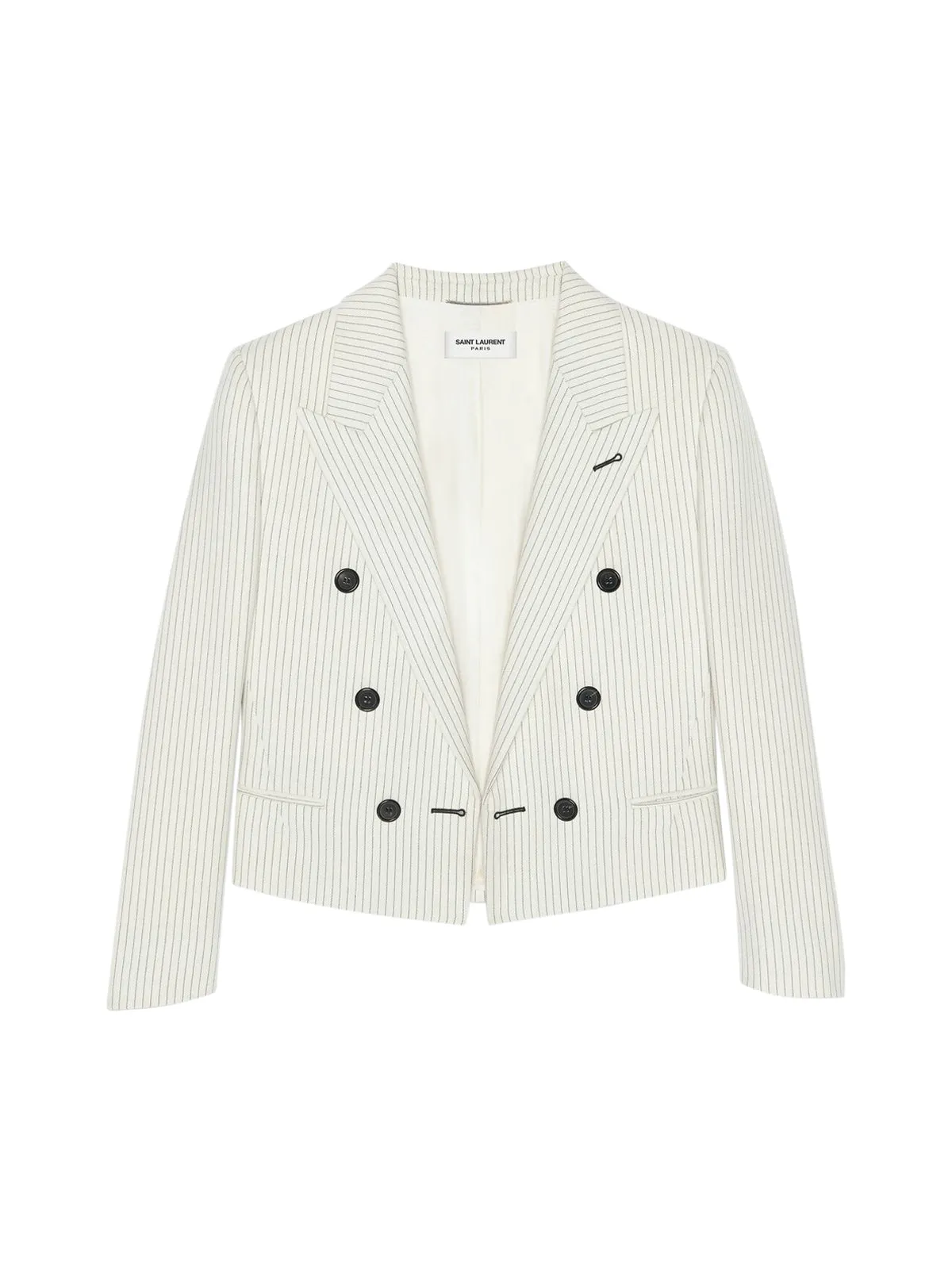 Saint Laurent Striped Double Breasted Jacket