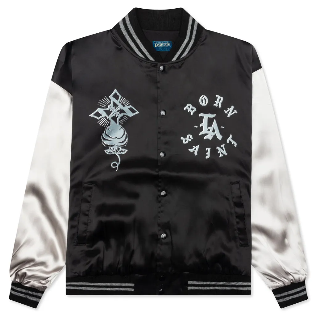 Saint Michael x Born x Raised Satin Jacket - Black/Grey