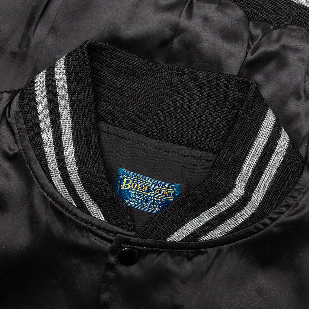 Saint Michael x Born x Raised Satin Jacket - Black/Grey