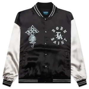 Saint Michael x Born x Raised Satin Jacket - Black/Grey