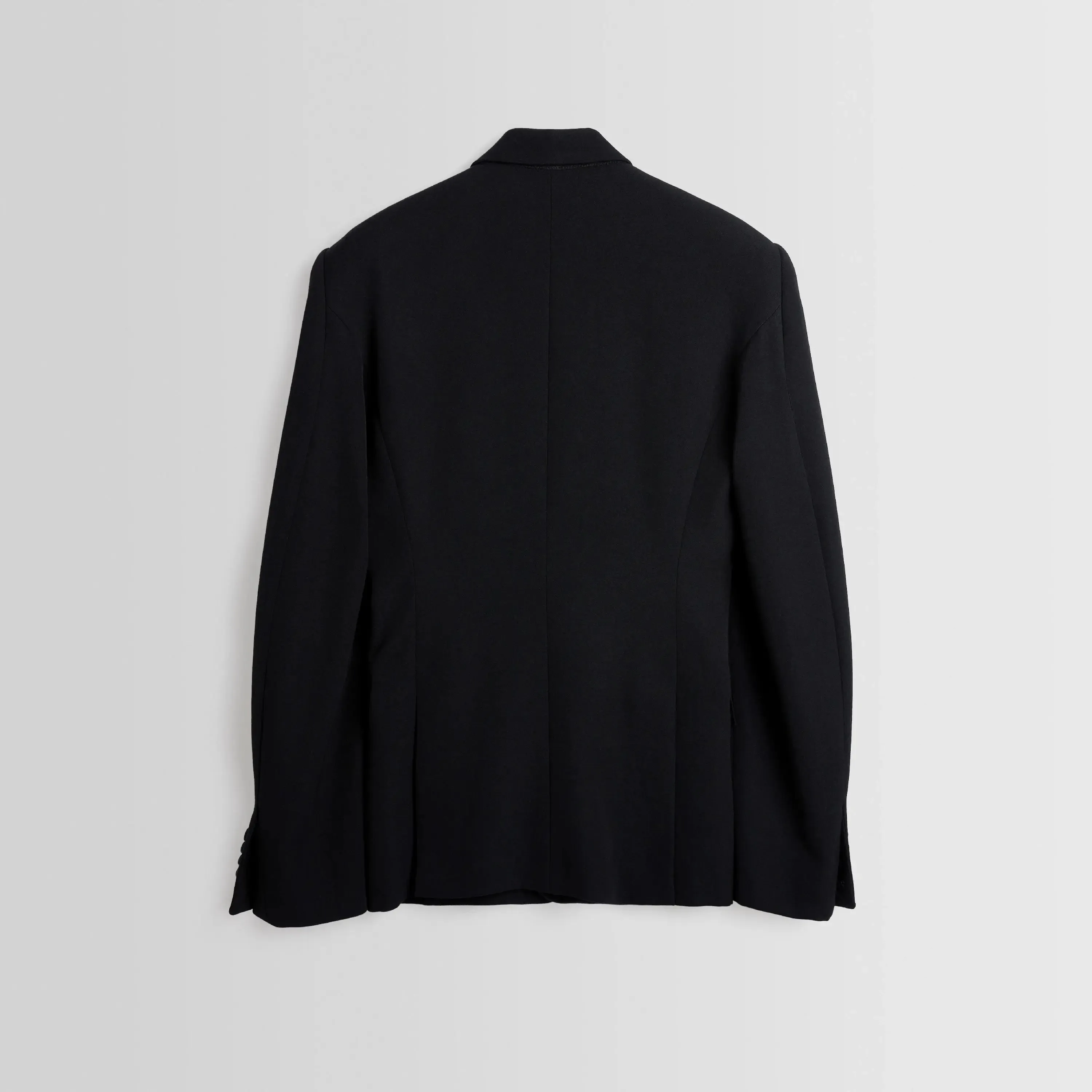 SINGLE BREASTED JACKET | black wool