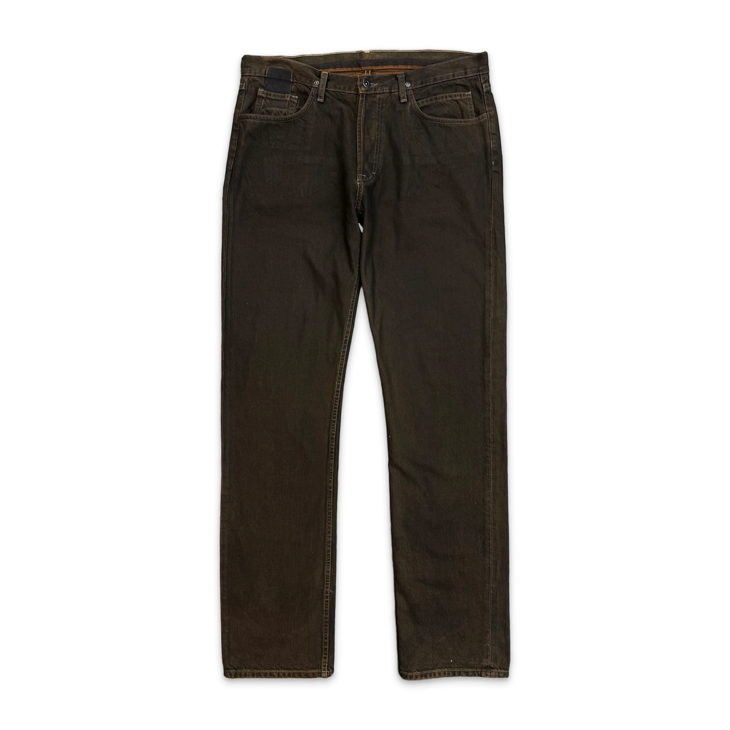 Slab Wax Straight Denim Jeans Mud Wash