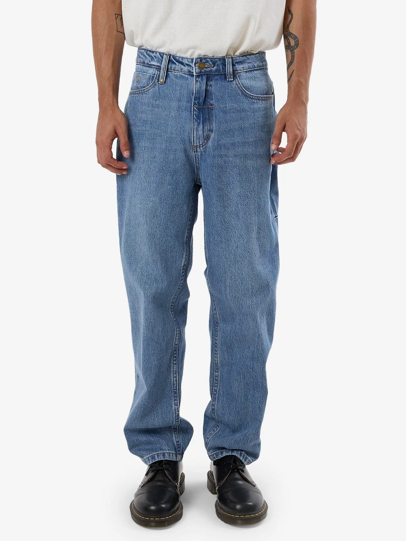 Slacker Relaxed Denim Jean - Dark Dust Blue