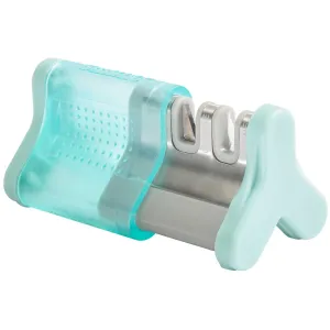Smith's Knife Sharpener - Slide Sharp Turquoise Edge Grip Technology 2-Slot | SM51136