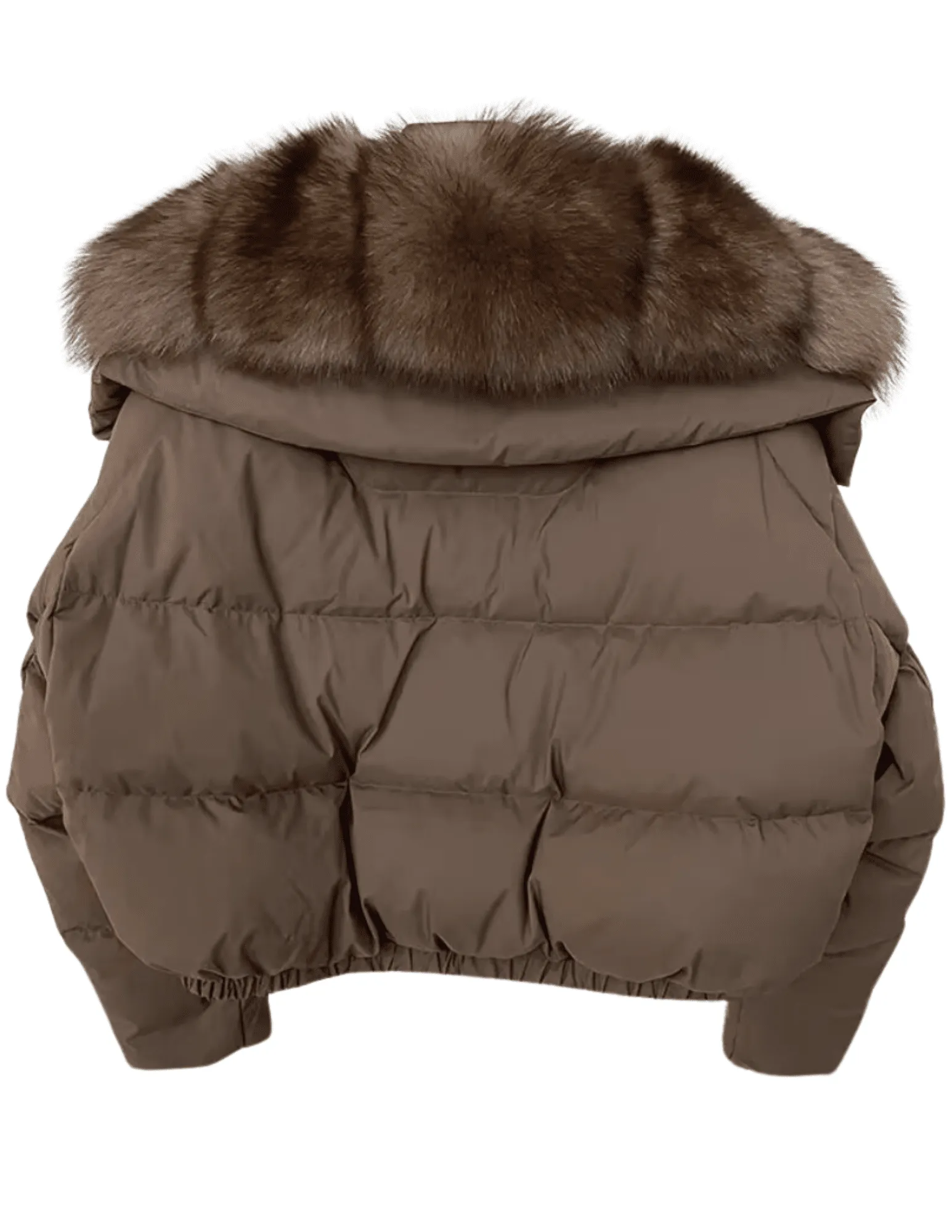 Steven Dann Fox Collar Crop Puffer Coat