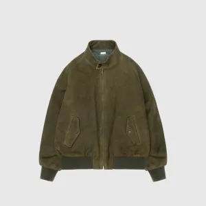 SUEDE LEATHER HARRINGTON JACKET