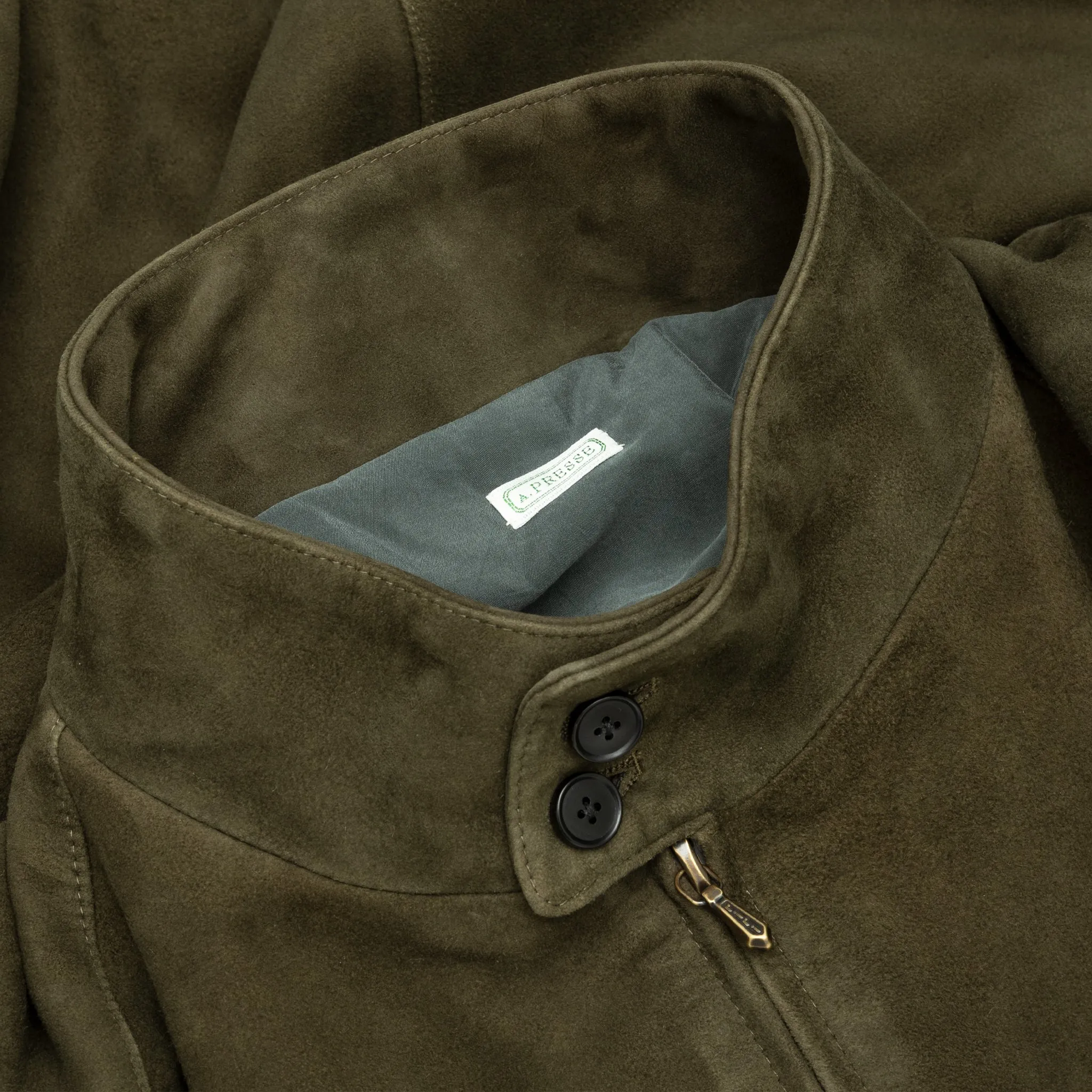 SUEDE LEATHER HARRINGTON JACKET