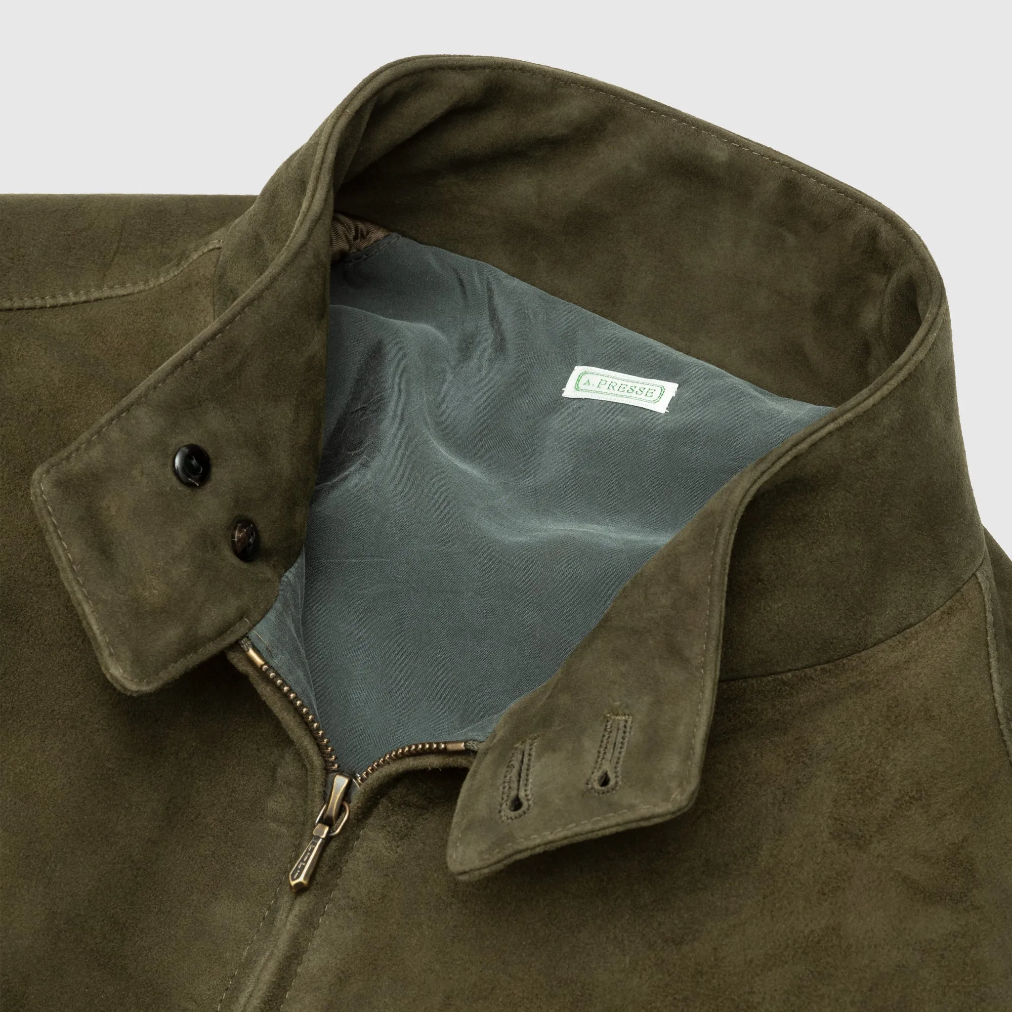 SUEDE LEATHER HARRINGTON JACKET