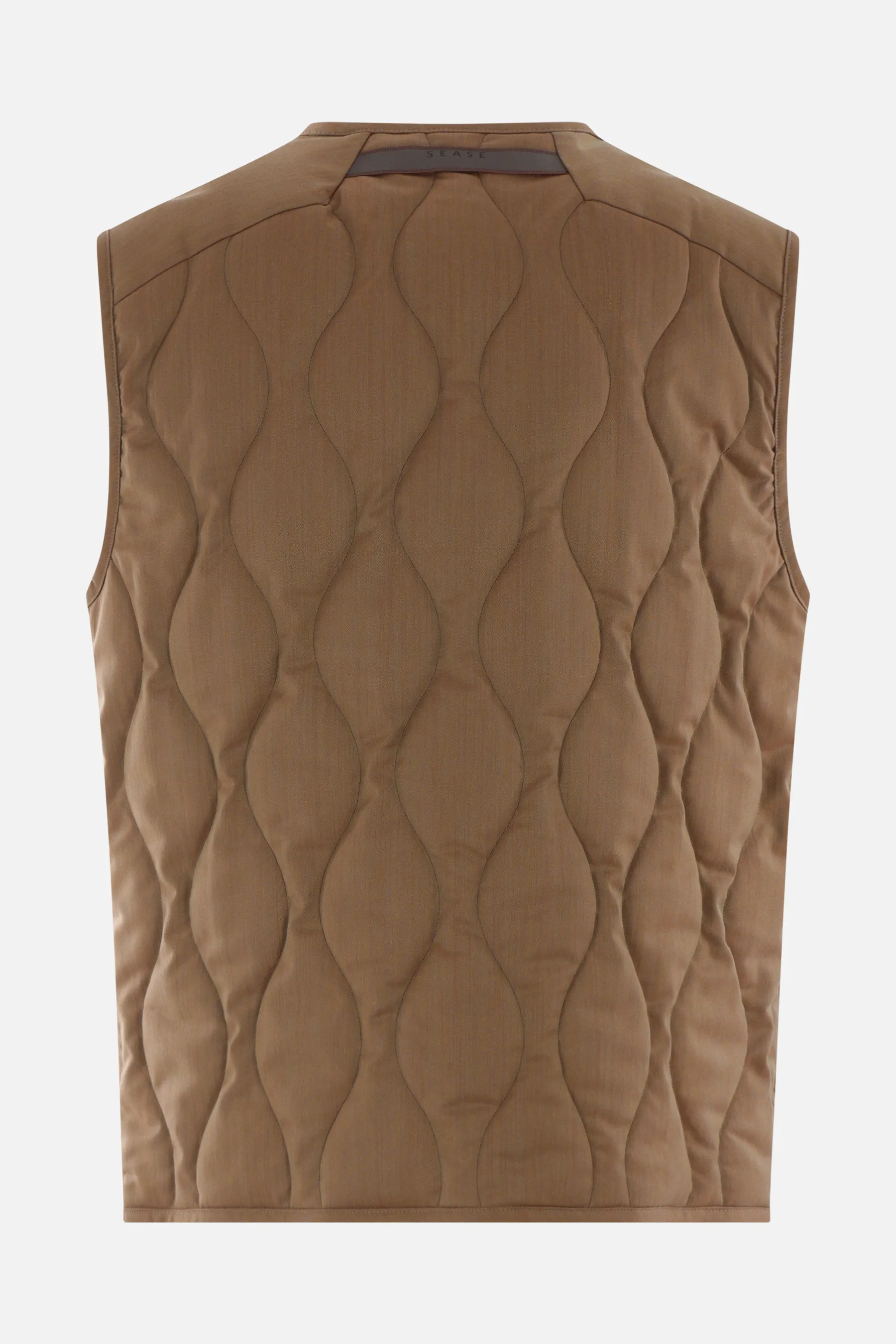 technical wool quilted vest